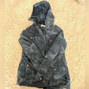 Navy blue camo, Jean jacket